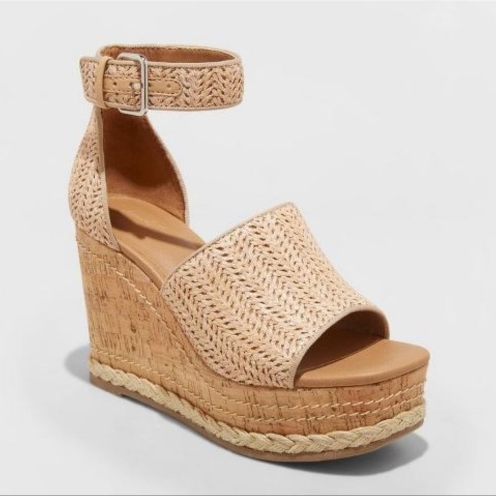 Target x Universal Threads Cork Wedge Heels